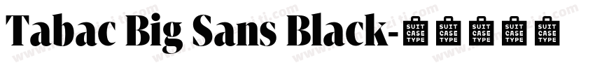 Tabac Big Sans Black字体转换